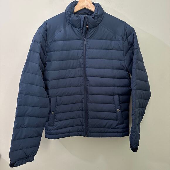 J Crew Men's Navy Blue Quilted Down Puffer Jacket Lightweight Coat S Small - Picture 2 of 9